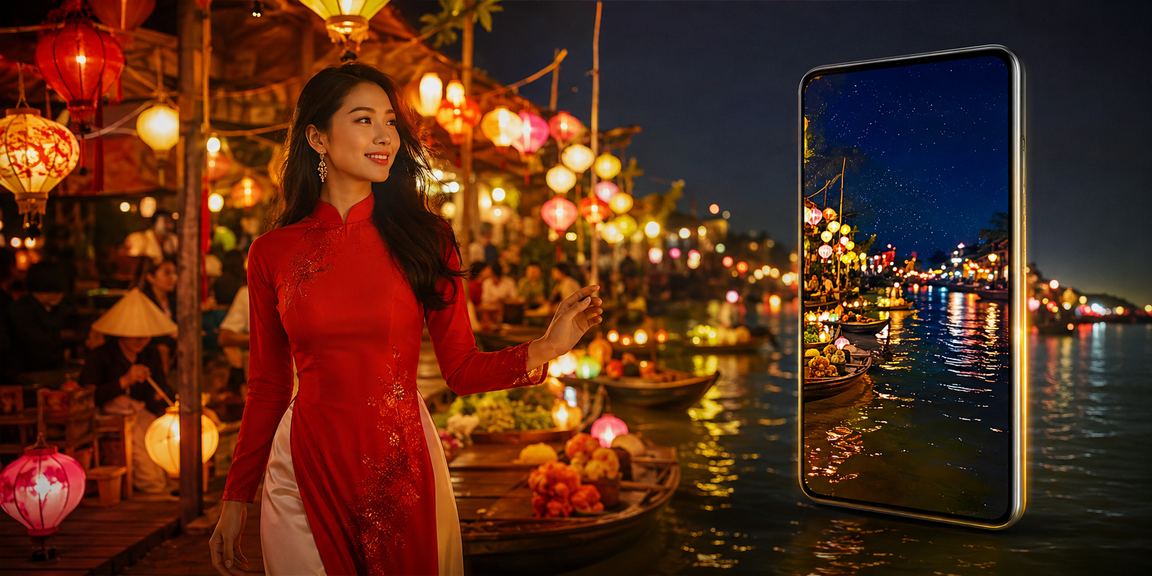 Người chơi áo dài tại Hội An sử dụng app cwin777 để tham gia jackpot slot