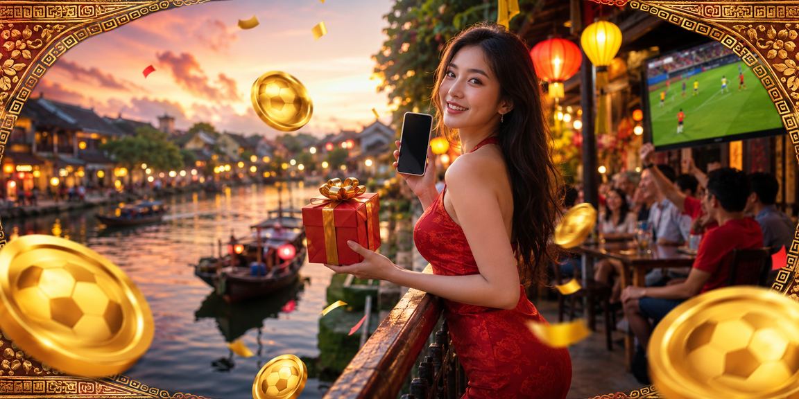 Người dùng tại Hội An uống cà phê và chơi casino trên điện thoại di động